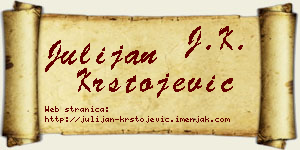 Julijan Krstojević vizit kartica